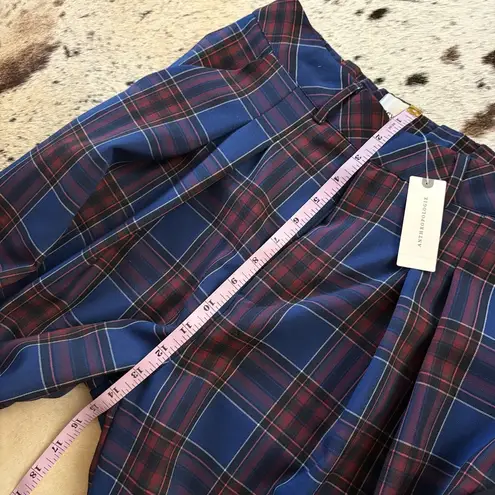 Maeve ANTHROPOLOGIE The Avery Elastic-Back Trousers Plaid Size Small NWT