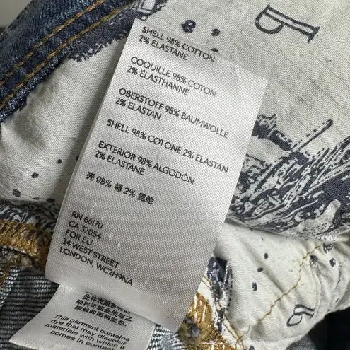 Anthropologie Pilcro Embellished Slim Boyfriend Jeans Women's Sequins Blue Sz 27