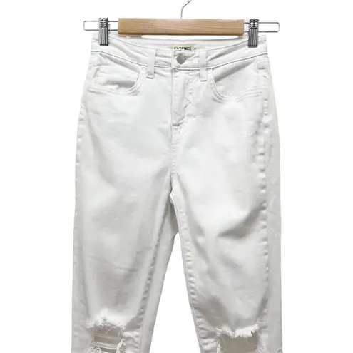L'Agence L’Agence Jeans White High Line High Rise Distressed Stretch Skinny Jean Size 24 - Image 8