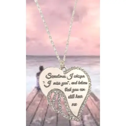 Sometimes I Whisper Miss You Necklace Rose Gold Color Loved One Beloved Pet New