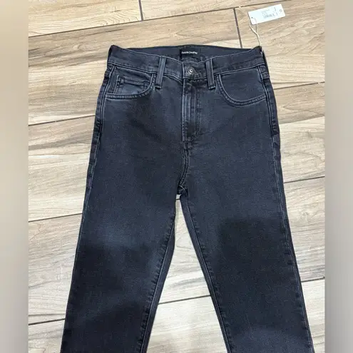 NWT Favorite Daughter The Erin High Rise Slim Straight in Boulder Sz 23 $198 Black