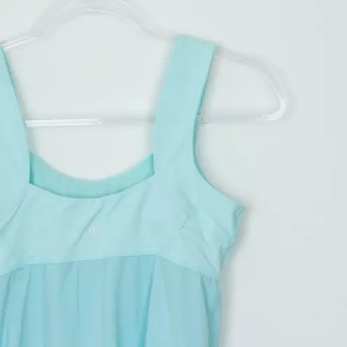 Lululemon Womens Run: Ta Ta Topper Tank Top Size 6 Aquamarine Running Workout Blue