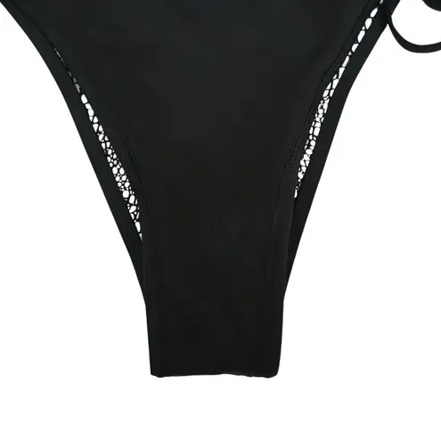 Beachsissi Womens L Silver Black Two Piece String Bikini