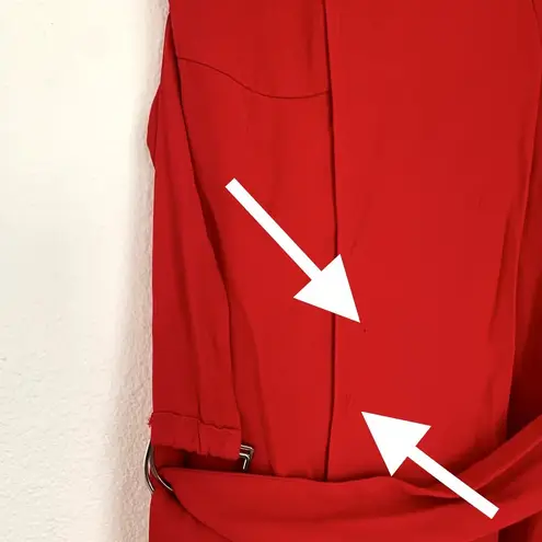 Jason Wu Sleeveless Knee Length Wrap Dress in Red MRSP $495