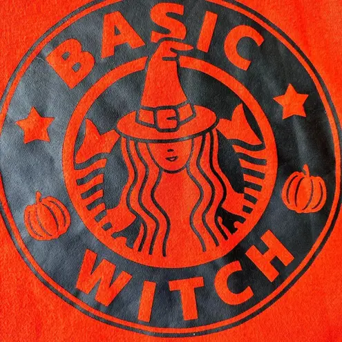 Sheshow Basic Witch Sweatshirt Medium Orange Halloween Starbucks Mermaid NWOT