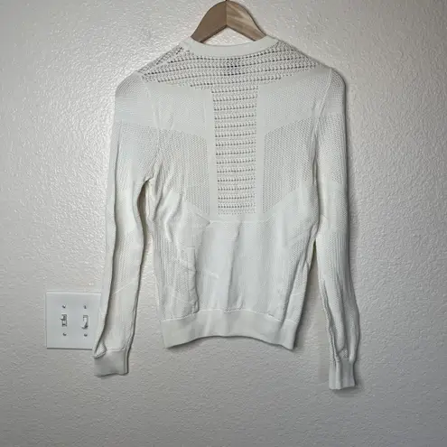 Torn By Ronny Kobo White Knit Sweater Top Size S