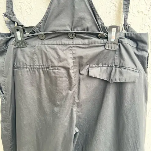 IXXS black wide leg pants with removable suspenders size 44/ 12