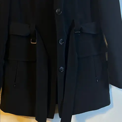 Fleet Street Ltd Elegant Black Women's Short Trench Coat