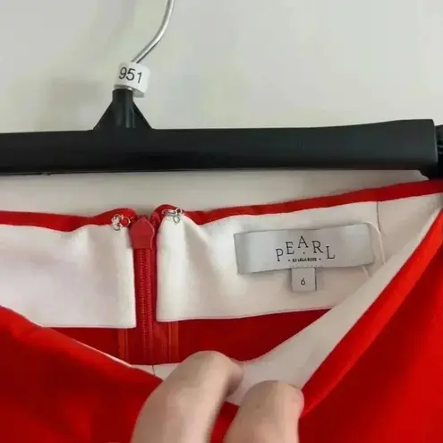 NWT Pearl by Lela Rose Stretch Cotton Susie Pant Size 6 Pink