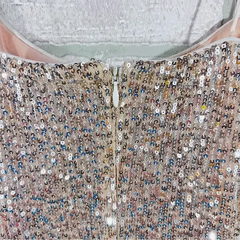 Likely Whitney Champagne Sequin Mini Dress Size 4