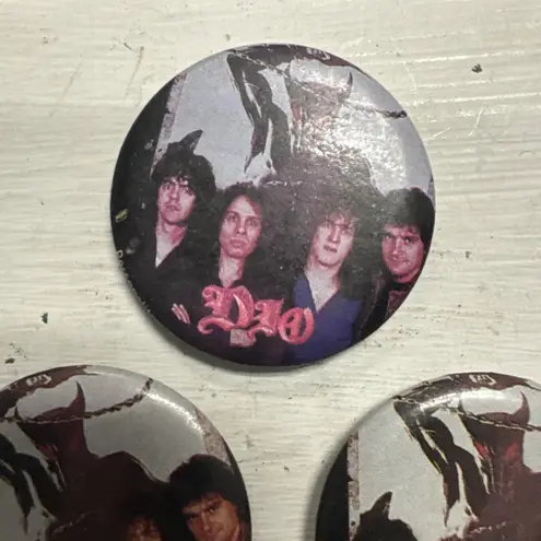 5 x DIO Retro/Vintage 80s Pinback 1 1/4"Button/Pin Ronnie James Dio Heavy Metal