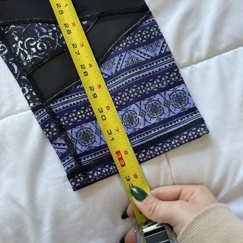 Gaiam Womens Size Large Leggings Blue Workout Training Yoga Gym Breathable