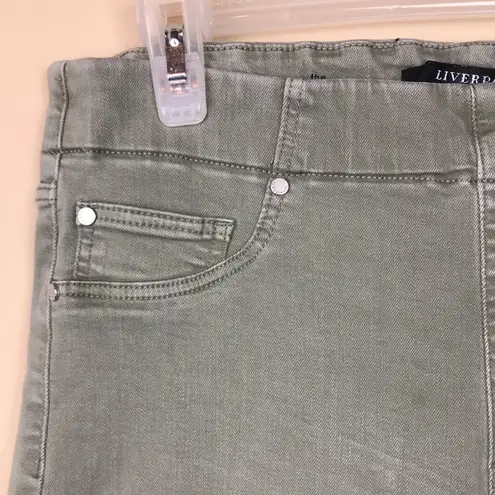 Liverpool Los Angeles Women’s Olive Green Stretch Cropped Denim Jeans