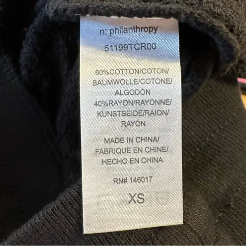 n:philanthropy Coco Distressed Sweat Shorts in Vintage Black size XS NWT