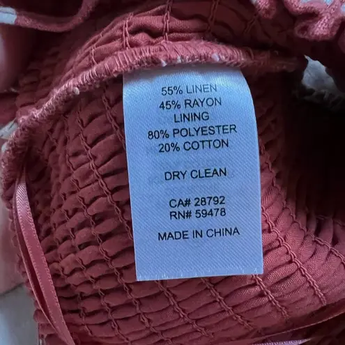 House of Harlow NWOT Red & White Smocked Cropped Beaded Tassel Bandeaux - Large