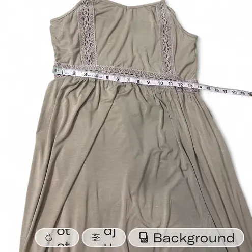 POL  Neutral Crochet Detail Boho‎ Sun Dress