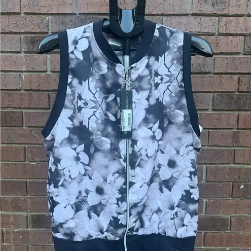 So Danca Kaia Vest Floral Flower Black Adult Size Medium Dance Ballet New