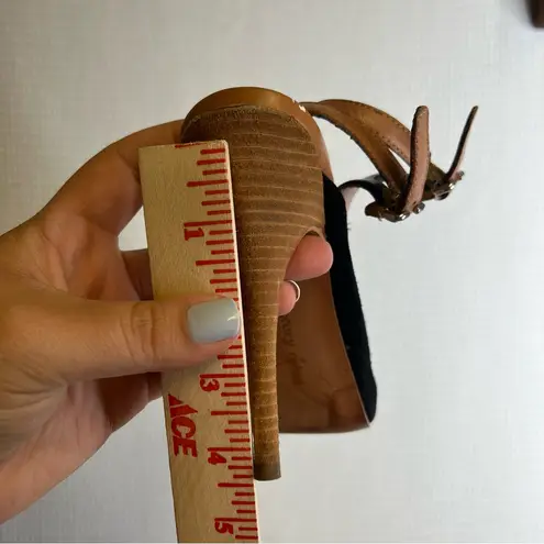 Luxury Rebel | Size Womens 7 Black and Tan Block Heel Mules