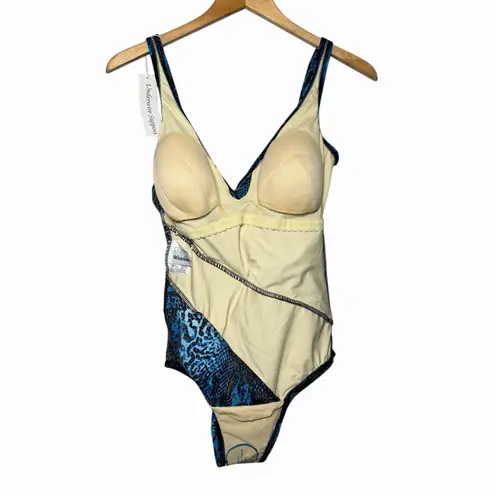 MiracleSuit NWT  Off the Scales Oceanus Swimsuit 14 Blue Tummy Control One Piece