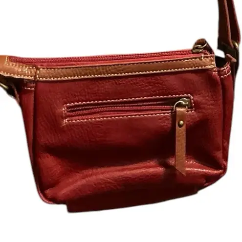 BOC Vintage Burgundy Shoulder Bag Women’s Pebbled Leather Casual Red