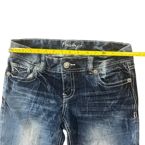 Amethyst Jeans Amethyst Womens 9 Acid Wash Medium Wash Denim Capri Jeans