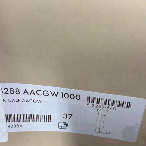 Gucci  Over The Knee Logo Heel Calf Leather Boots Black size 37