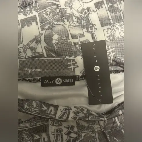 Daisy Street NWT Anime Black & White Mesh Mini Skirt size 8