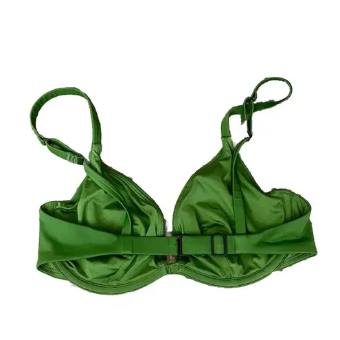 CUUP Green Satin BALCONETTE Wired Swim Top Beach Summer Cruise Vacation SZ 5 32D