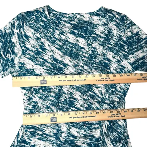 Soft Surroundings NWOT $130 Teal Joanna Surplice Maxi Wrap Dress Size M