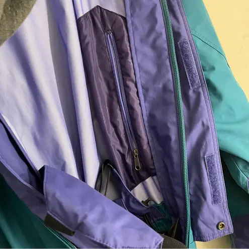 Patagonia  Vintage One-Piece Ski Snowsuit Teal Women’s 10 Retro Colorblock thumbnail 10