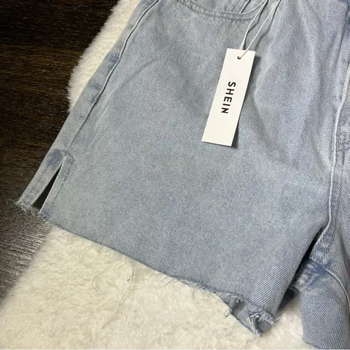 SheIn NWT  High Rise Light Wash Jean Shorts