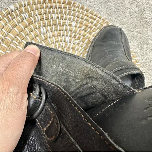 b.o.c Women’s Leather Mule Clogs Sandals Slip On Comfort Pilgrim in Black Size 9