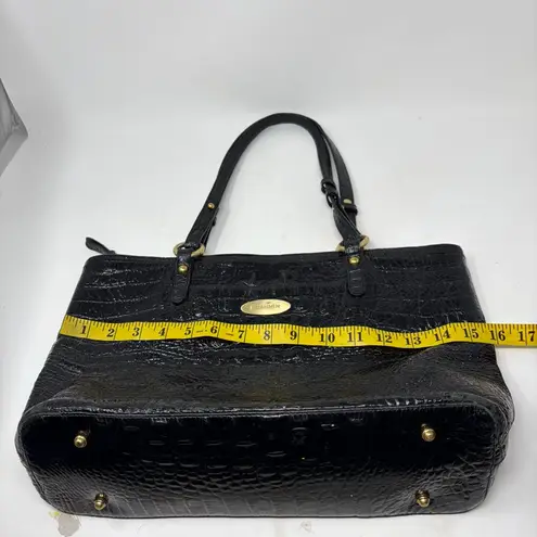 Brahmin  Black Croc Tote Bag