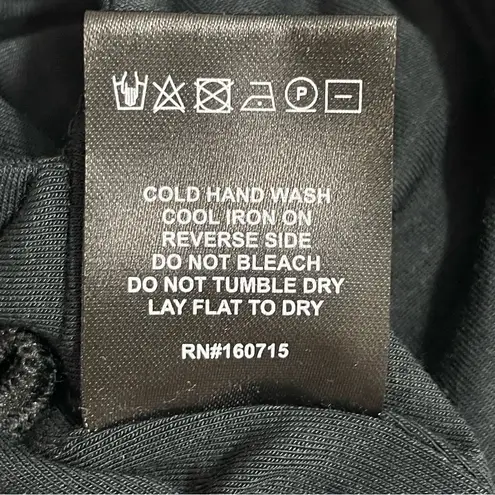 NWT SER.O.YA Ellis Black Twist Front Cut Out Long Sleeve Crop Top Size XS