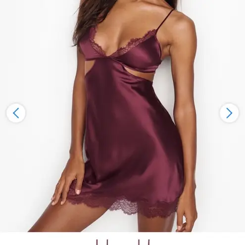 Victoria's Secret Satin & Lace Slip Dress (L) Yellow Size L