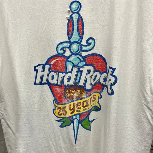 Hard Rock Cafe Vintage 1996 25 Years Thrashed Distressed Oversized T-Shirt Large