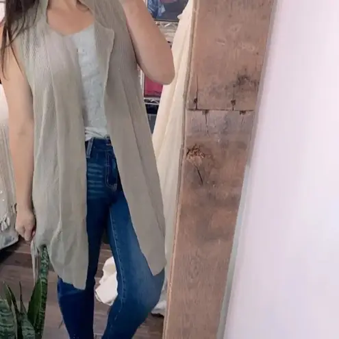 Simply Noelle tan knit sweater cardigan size xsmall