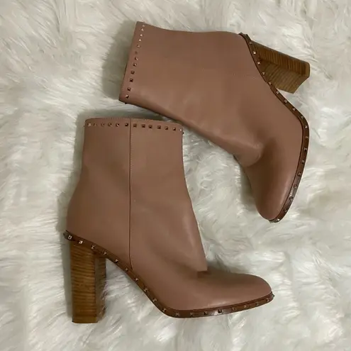 Valentino Garavani Valentino Rockstud Trim Leather Booties