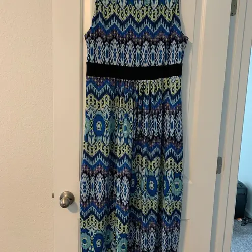 Avenue Empire Waist Maxi Dress Size 18 / 20 Plus Size Blue