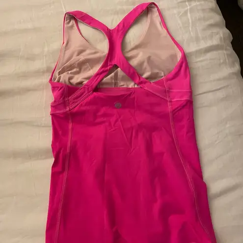 Lululemon  Pink Tank Top with built in sports bra