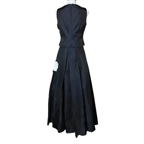 Vintage NWT 90s Y2K Navy Blue A Line Prom Dress Sequin Daisies. XS/S. Whimisgoth