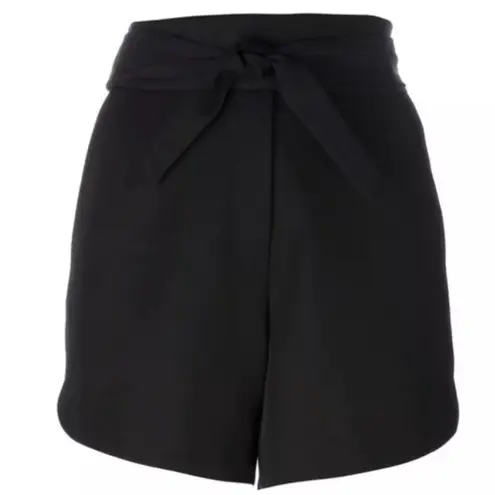 IRO $390 PARIS MAJIK HIGH WAISTED PAPERBAG DRESS SHORTS BLACK FR 38/ US 6