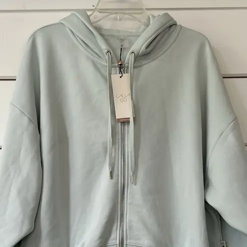 CALIA by Carrie Underwood Cropped Zip Hoodie Calming Green 1X