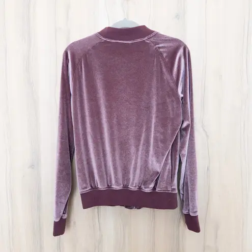 Arizona Jeans Y2K Womens Velvet Bomber Jacket Size M Pink Full Zip Retro Street Soft Girl - Image 5