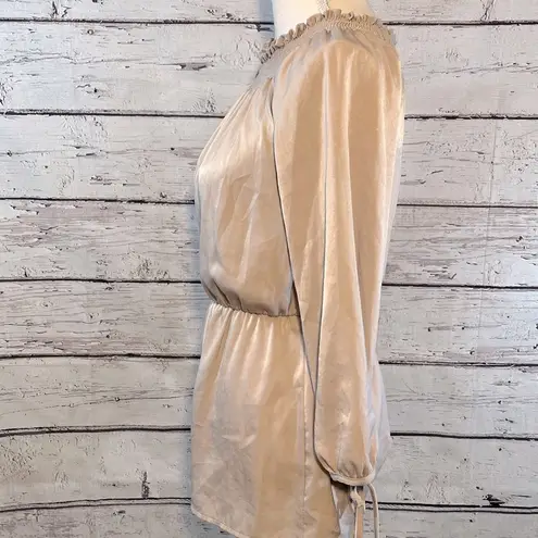 MILLIBON Romper Silky Off the Shoulder Taupe