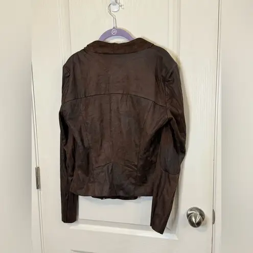 Blanc Noir Dark Brown Leather Jacket Size L