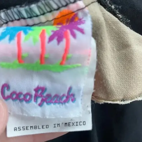 Vintage Women’s Coco Beach One Piece Floral Swim Suit Size 8 Black thumbnail 3