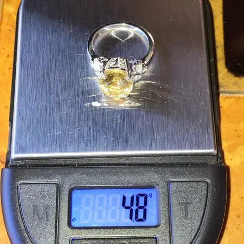 Yellow Labradorite Sterling Silver Ring Size 7