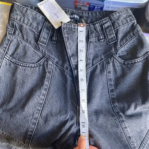 Retrofête Retrofete high rise gray moto denim Jean