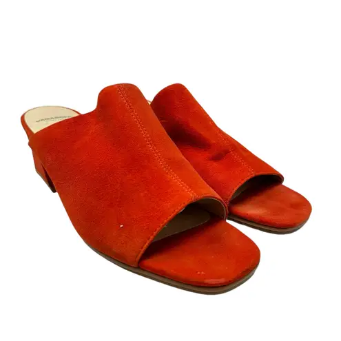 Vagabond Elena Mule Slide Sandals Heels Tangerine Orange Red Size 40 US 10